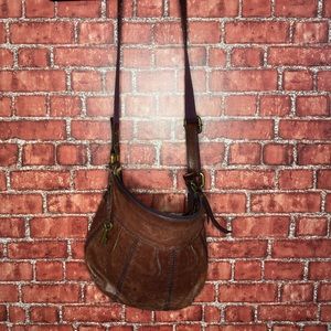 Fossil leather crossbody